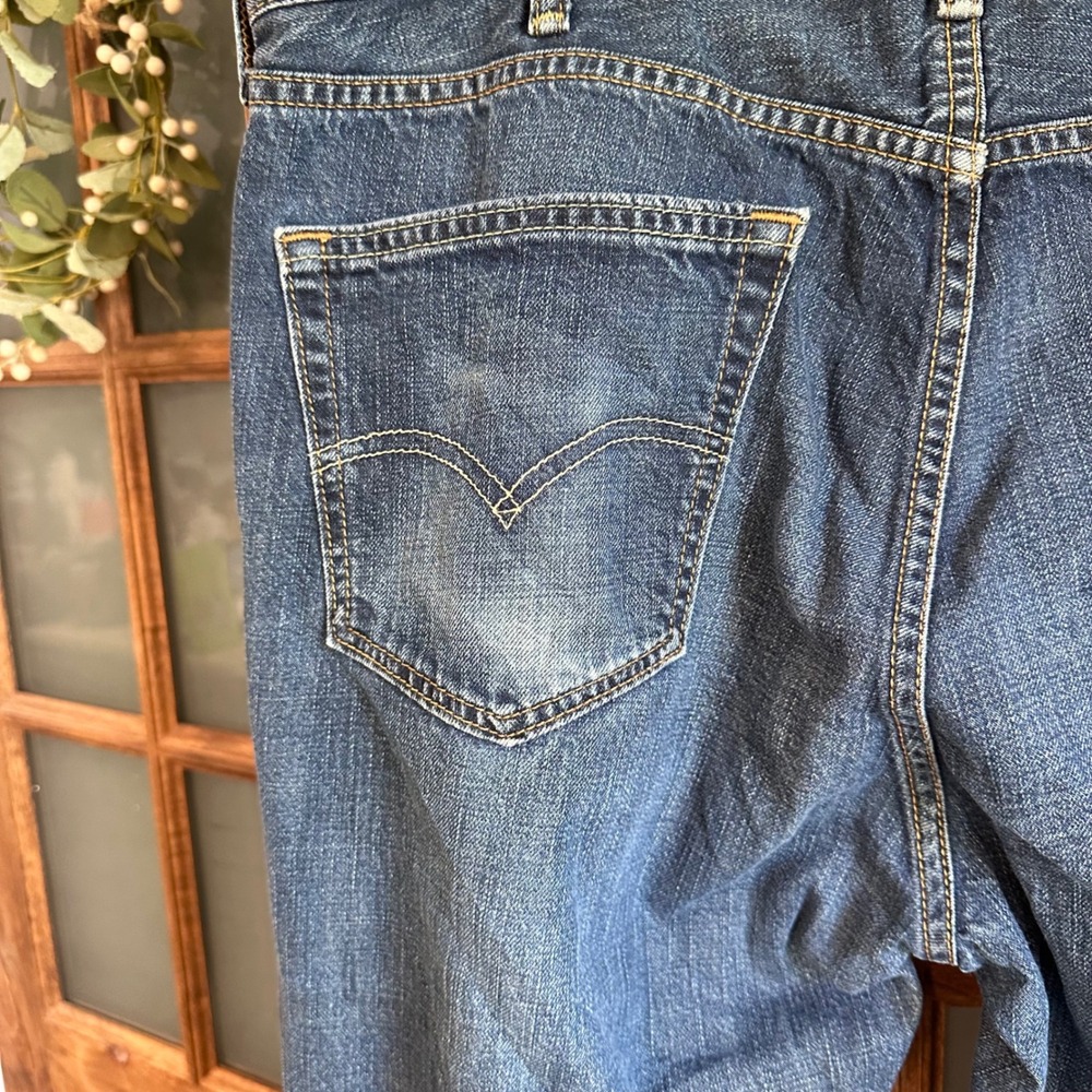 Levi's 559 Relaxed Straight Jeans Mens 38x30 Blue Dark Wash Clasic Denim‎ - Picture 11 of 12